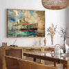 Affiche Art déco voyage nuances vert bleu cadeau une touche élégance vintage intérieur A4 cm A0