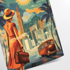 Affiche Art voyages nuances vert jaune évasion élégance cadeau parfait amateurs design disponibles cm A0
