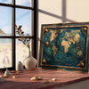 une affiche voyage art élégance teintes vertes grises cadeau unique intérieur disponibles A4 cm A0