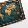 une affiche voyage art élégance teintes vertes grises cadeau unique intérieur disponibles A4 cm A0