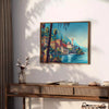 une affiche exceptionnelle style peinture voyage art élégantes nuances gris noir intérieur cadeau disponible encadrement