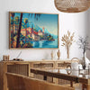 une affiche exceptionnelle style peinture voyage art élégantes nuances gris noir intérieur cadeau disponible encadrement