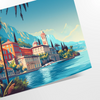 une affiche exceptionnelle style peinture voyage art élégantes nuances gris noir intérieur cadeau disponible encadrement