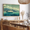 timeless elegance Art Deco travel poster vibrant green blue hues captivating wall ideal gift lovers touch vintage charm space unframed version stunning artwork