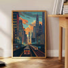 allure travel exquisite Art Deco poster vibrant green blue hues wall thoughtful gift artwork touch elegance space timeless print collection