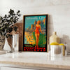charm yesteryear Atlantic City vintage travel poster vibrant green orange hues captivating wall art ideal gift enthusiast unframed options space