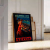 Affiche vintage captivante thème voyage Atlantic City nuances noir gris cadeau unique amateurs version rétro