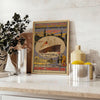 allure Atlantic transport vintage poster black gray tones wall art essence classic boat travel gift touch elegance space sizes A4 cm A0
