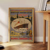 allure Atlantic transport vintage poster black gray tones wall art essence classic boat travel gift touch elegance space sizes A4 cm A0
