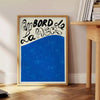 mesmerizing world Au Bord la Mer stunning maximalist poster enchanting blue black hues artwork space seaside oasis gift statement wall art sizes A4 cm A0