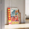 Australia stunning Bondi poster warm brown orange hues essence retro travel charm wall art thoughtful gift unframed version captivating print
