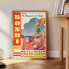 Australia stunning Bondi poster warm brown orange hues essence retro travel charm wall art thoughtful gift unframed version captivating print