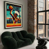 énergie New York affiche Panier 2 noir rouge intérieur cadeau élégant cadre envies