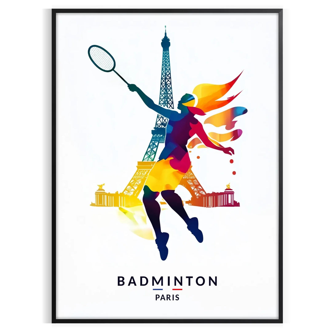 Badminton 2 Paris Poster Travel Poster High Quality Frame Premium Print Home Decor Color