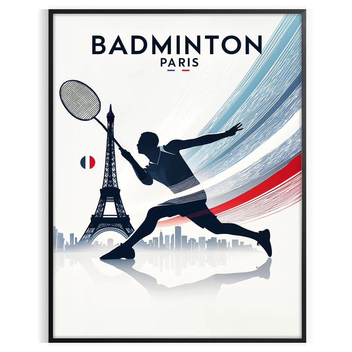 Badminton 3 Paris Poster Travel Poster High Quality Frame Premium Print Home Decor Color