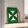 space stunning Bauhaus poster art vibrant green crisp white tones captivating wall perfect modern decor thoughtful gift various sizes A4 30 40 cm 50 70 60 80 A0