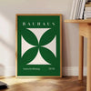 space stunning Bauhaus poster art vibrant green crisp white tones captivating wall perfect modern decor thoughtful gift various sizes A4 30 40 cm 50 70 60 80 A0