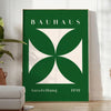 space stunning Bauhaus poster art vibrant green crisp white tones captivating wall perfect modern decor thoughtful gift various sizes A4 30 40 cm 50 70 60 80 A0