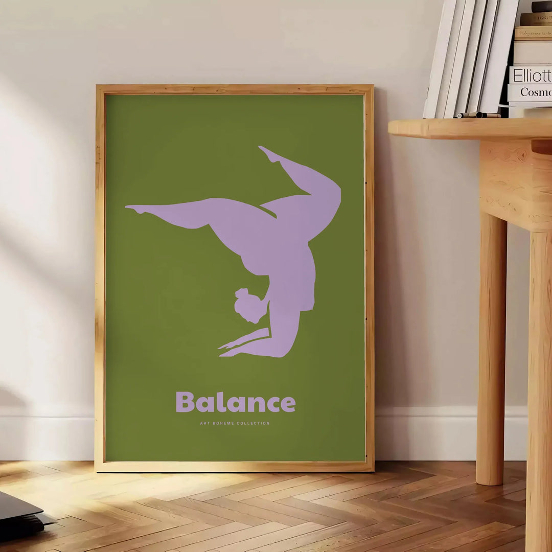 Balance Yoga Wall Art Travel Poster High Quality Frame Premium Print Home Decor Color