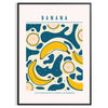 culinary space stylish Banana Kitchen Art Poster striking blend gray orange hues pop color charm artwork ideal gift food enthusiasts available A4 cm A0