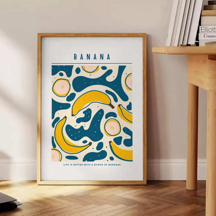 Banana Kitchen Art Travel Poster High Quality Frame Premium Print Home Decor Color