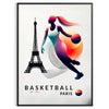 Affiche exclusive JO 2024 scène Basketball Paris choix parfait passionnés sport idéal cadeau Offrez une touche élégance intérieure