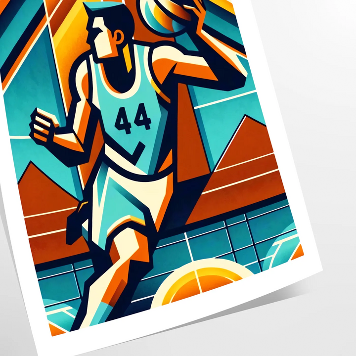 Basketball Print Travel Poster High Quality Frame Premium Print Home Decor Color