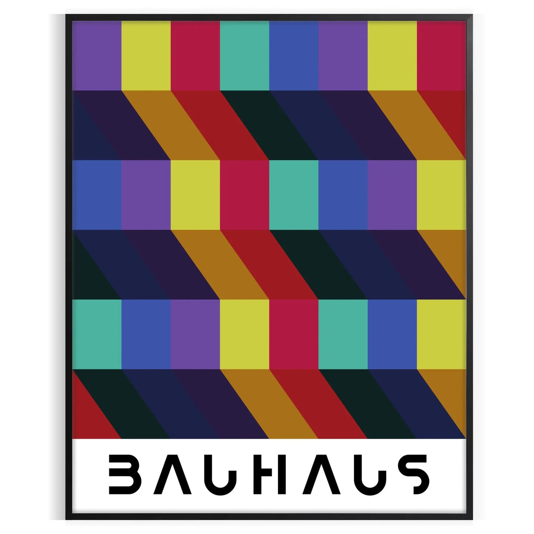 Bauhauss Art 4 Travel Poster High Quality Frame Premium Print Home Decor Color