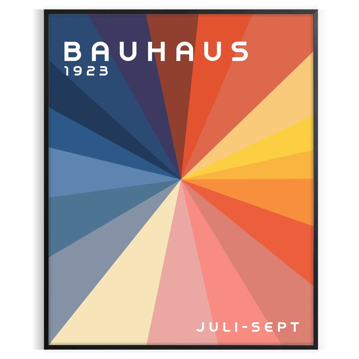 Bauhauss Art 6 Travel Poster High Quality Frame Premium Print Home Decor Color