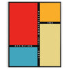 Bauhaus un chef - œuvre artistique couleurs marron rouge cadeau unique affiche captivant intérieur formats A4 cm A0