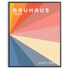 Affiche Bauhaus un chef - œuvre art moderne teintes grises rouges cadeau original dynamise intérieur style A4 cm A0