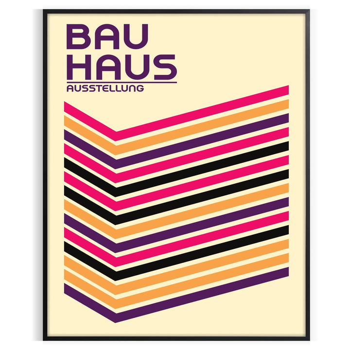 Bauhauss Art Print Travel Poster High Quality Frame Premium Print Home Decor Color