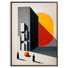 space captivating Bauhaus art print striking human design bold orange black modern poster perfect lover touch sophistication wall collection sizes A4 cm A0