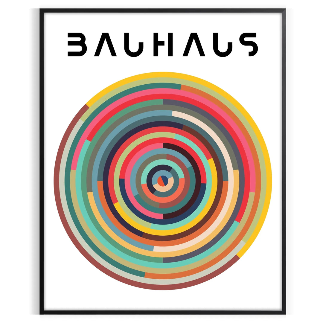 Bauhauss Poster 9 Travel Poster High Quality Frame Premium Print Home Decor Color