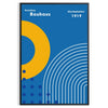 Affiche design intemporel Bauhaus 14 gris jaune intérieur un cadeau unique une version cadre espace