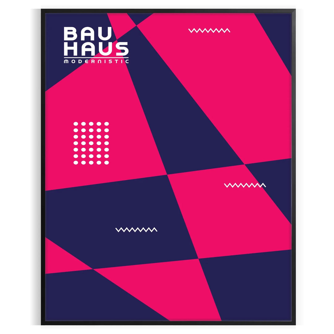 Bauhauss Print 1 Travel Poster High Quality Frame Premium Print Home Decor Color