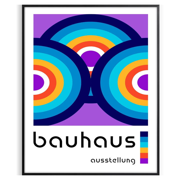 Bauhauss Print Travel Poster High Quality Frame Premium Print Home Decor Color