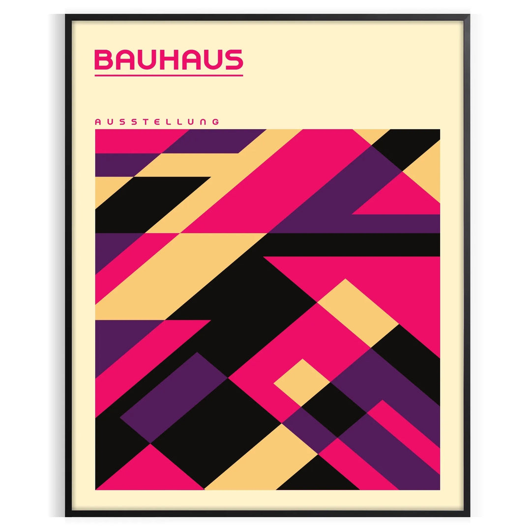 Bauhauss Wall Art 1 Travel Poster High Quality Frame Premium Print Home Decor Color