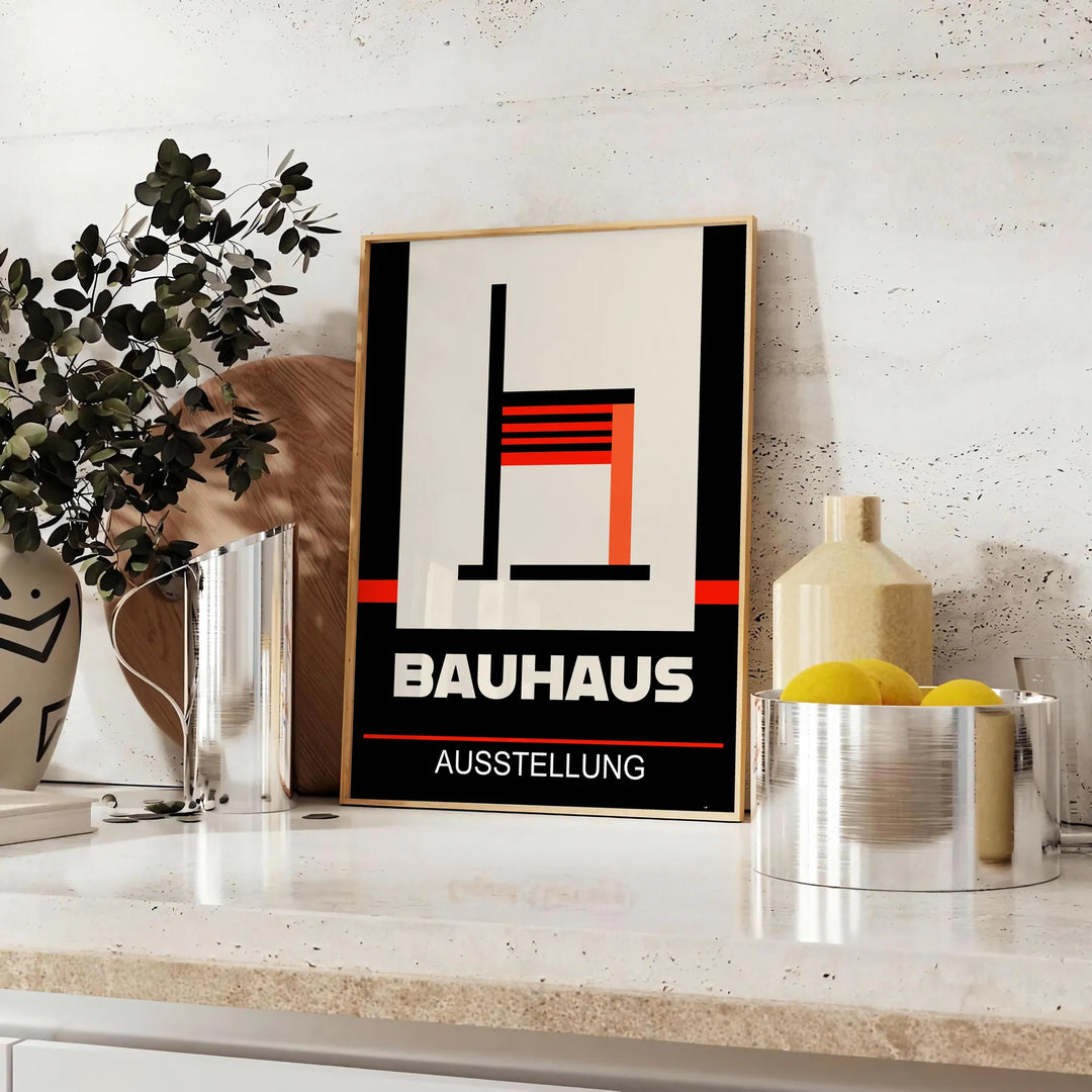 Bauhauss Art 2 Travel Poster High Quality Frame Premium Print Home Decor Color