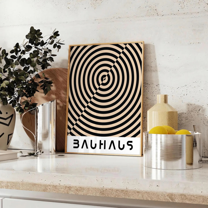 Bauhauss Art 3 Travel Poster High Quality Frame Premium Print Home Decor Color