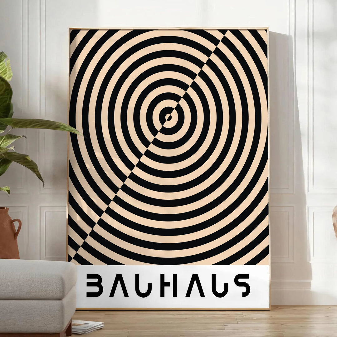 Bauhauss Art 3 Travel Poster High Quality Frame Premium Print Home Decor Color