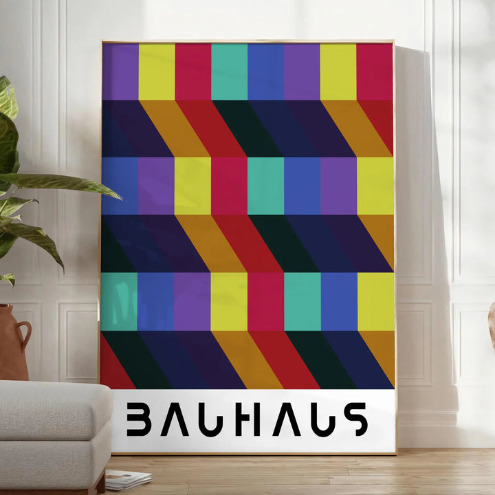 Bauhauss Art 4 Travel Poster High Quality Frame Premium Print Home Decor Color