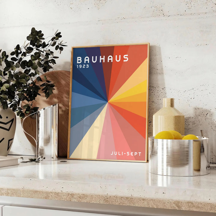 Bauhauss Art 6 Travel Poster High Quality Frame Premium Print Home Decor Color