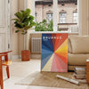 élégance mouvement Bauhaus affiche vibrante teintes jaune orange intérieur cadeau œuvre art moderne un incontournable disponible A4 cm A0