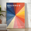 élégance mouvement Bauhaus affiche vibrante teintes jaune orange intérieur cadeau œuvre art moderne un incontournable disponible A4 cm A0