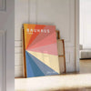 Affiche Bauhaus un chef - œuvre art moderne teintes grises rouges cadeau original dynamise intérieur style A4 cm A0
