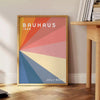 Affiche Bauhaus un chef - œuvre art moderne teintes grises rouges cadeau original dynamise intérieur style A4 cm A0