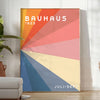 Affiche Bauhaus un chef - œuvre art moderne teintes grises rouges cadeau original dynamise intérieur style A4 cm A0