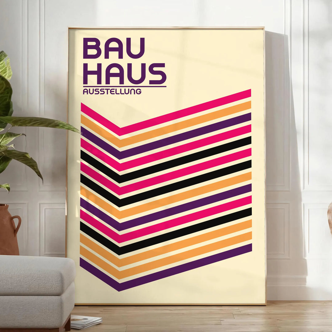 Bauhauss Art Print Travel Poster High Quality Frame Premium Print Home Decor Color