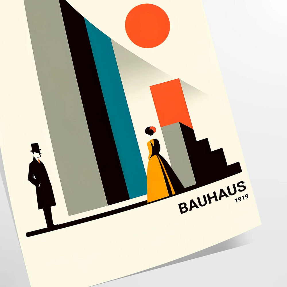 Bauhauss Human Art Travel Poster High Quality Frame Premium Print Home Decor Color